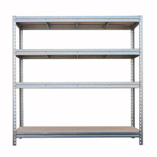 Стеллаж металлический оцинкованный AR Shelving Bullrack rivet 2000х2000х600 мм 4 полки