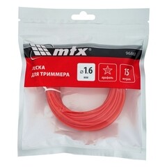 Леска для триммера MTX звезда 1,6 мм х 15 м красная (96860) - фото 6