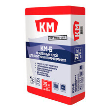 Клей для плитки и керамогранита КМ -Б Усиленный с армирующими волокнами серый класс C1 TE 25 кг