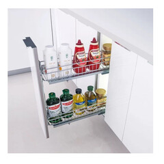 Бутылочница выкатная Smartline с доводчиком левая серебристая 150 мм (FRM1500.15LPT) - фото 3