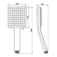 Лейка для душа Swedbe Calypso 100х115 мм 6 режимов без шланга пластик хром (5057) - фото 2