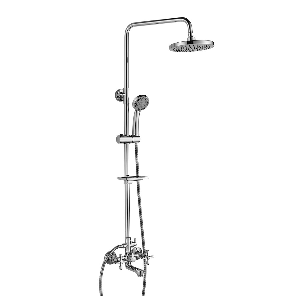 Изображение товара Душевая система Rossinka RS с верхним душем с лейкой с изливом хром (RS42-46) Изображение товара Душевая система Rossinka RS с верхним душем с лейкой с изливом хром (RS42-46)