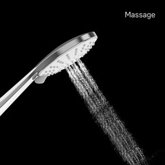 Лейка для душа Milardo Ideal Spa d111 мм 5 режимов без шланга пластик хром (ILS5FCRM18) - фото 7