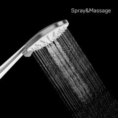 Лейка для душа Milardo Ideal Spa d111 мм 5 режимов без шланга пластик хром (ILS5FCRM18) - фото 6