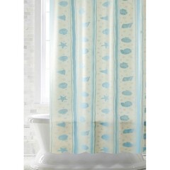 Штора для ванны Primanova Shells 1800х2000 мм PEVA голубая (DR-60077) - фото 3