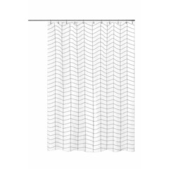 Изображение товара Штора для ванны Primanova Ple Billow 1800х2000 мм полиэстер белая (DR-60070)