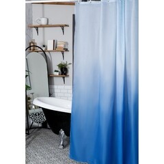 Штора для ванны Primanova Diamond 1800х2000 мм полиэстер голубая (DR-70003) - фото 3