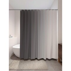 Штора для ванны Primanova Sharm 1800х2000 мм полиэстер серая (DR-40002) - фото 3