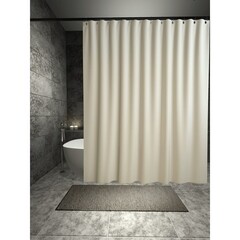 Штора для ванны Primanova Grand Premium 2400х2000 мм полиэстер бежевая (DR-60075) - фото 4
