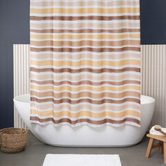 Штора для ванны Verran Plana 1800х1800 мм полиэстер бежевая (631-28) - фото 3