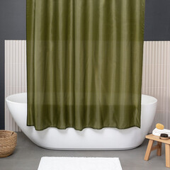 Штора для ванны Moroshka Teriberka 1800х1800 мм полиэстер зеленая (977-301-02) - фото 3