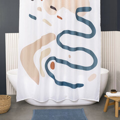 Штора для ванны Moroshka Reflection 1800х2000 мм полиэстер белая (924-301-01) - фото 4