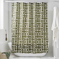 Штора для ванны Verran Disegno 1800х2000 мм полиэстер зеленая (630-13) - фото 4