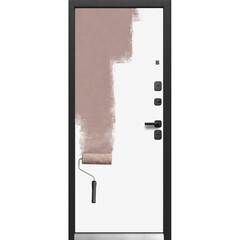 Дверь входная Ferroni Luxor правая графит серый муар - белый под покраску 960х2050 мм - фото 5