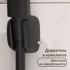 Смеситель для ванны Corsa Deco VX черный матовый однорычажный с коротким изливом с лейкой (FBTVX1B) - фото 8