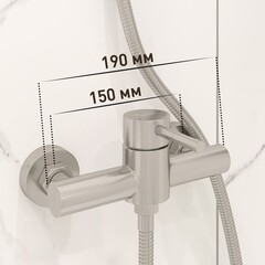 Смеситель без излива Corsa Deco AS нержавеющая сталь с лейкой однорычажный (FSHAS) - фото 3