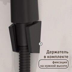 Смеситель для ванны Сorsa Deco AS черный однорычажный с коротким изливом с лейкой (FBTAS1B) - фото 8