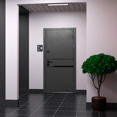 Дверь входная Ferroni Luxor правая графит серый муар - белый под покраску 960х2050 мм - фото 2