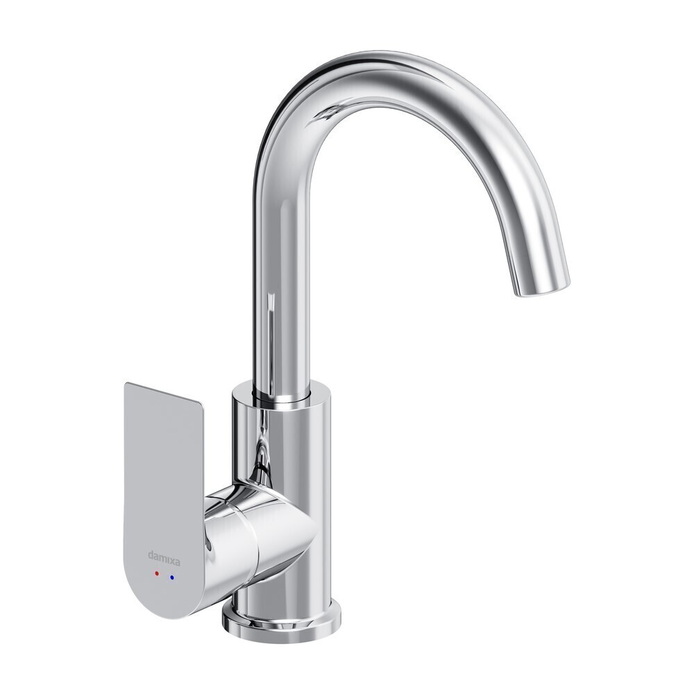 Изображение товара Смеситель Damixa Apollo Однорычажный с поворотным изливом хром Изображение товара Смеситель Damixa Apollo Однорычажный с поворотным изливом хром