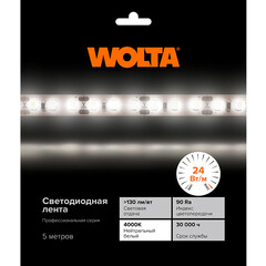 Лента светодиодная Wolta 4000К 24 В 24 Вт/м IP20 5 м (WLS2835-24W/4000/24H240-01) - фото 4