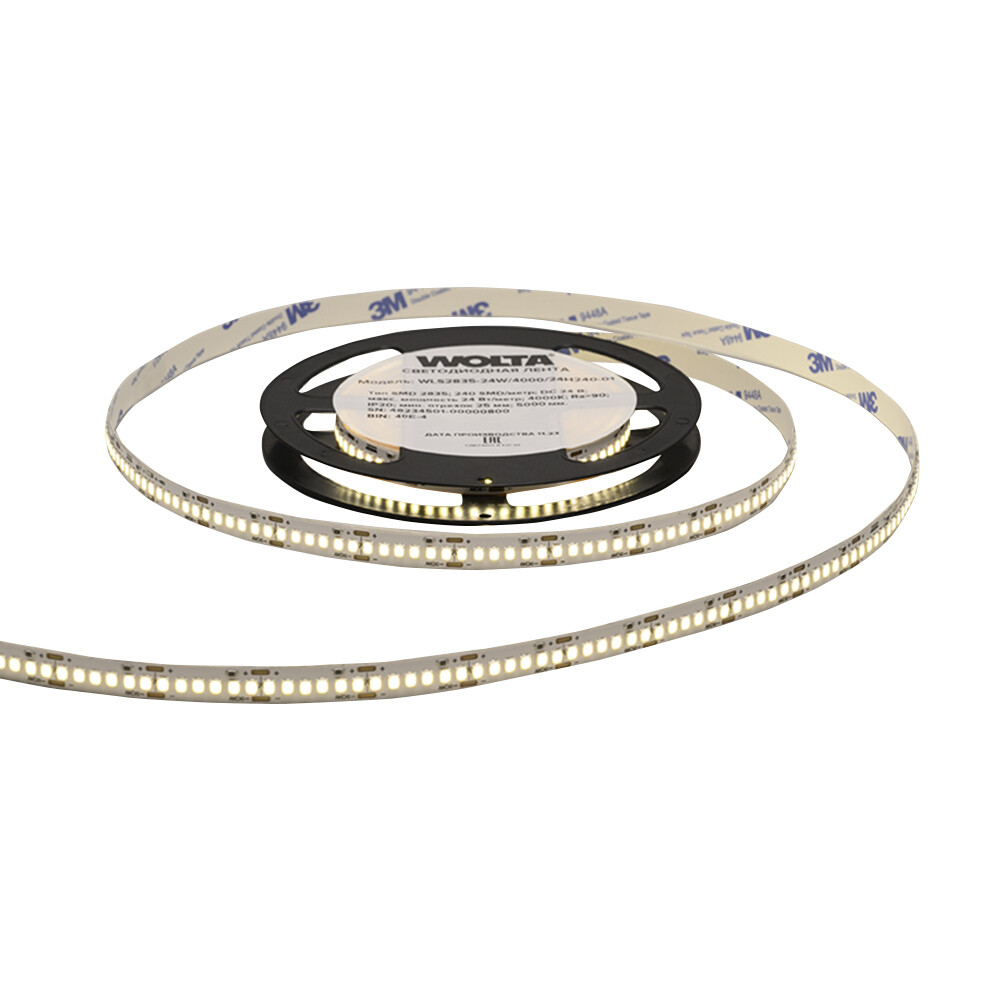 Изображение товара Лента светодиодная Wolta WLS2835-24W/3000/24H240-01 Tаз 3000К