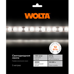 Лента светодиодная Wolta 4000К 24 В 12 Вт/м IP65 5 м (WLS2835-12W/4000/24S120-01) - фото 3