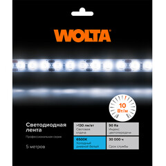 Лента светодиодная Wolta 6500К 24 В 10 Вт/м IP20 5 м (WLS2835-10W/6500/24H120-03) - фото 3