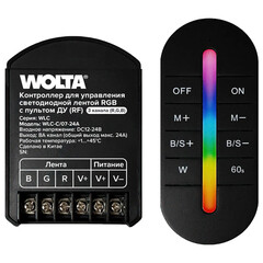 Контроллер для светодиодной ленты RGB Wolta 12/24 В IP20 с пультом (WLC-C/07-24A)