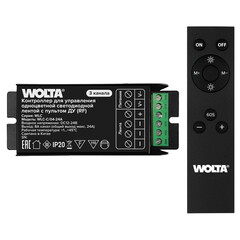 Диммер для светодиодной ленты Wolta 12/24 В 576 Вт IP20 с пультом (WLC-C/04-24A)