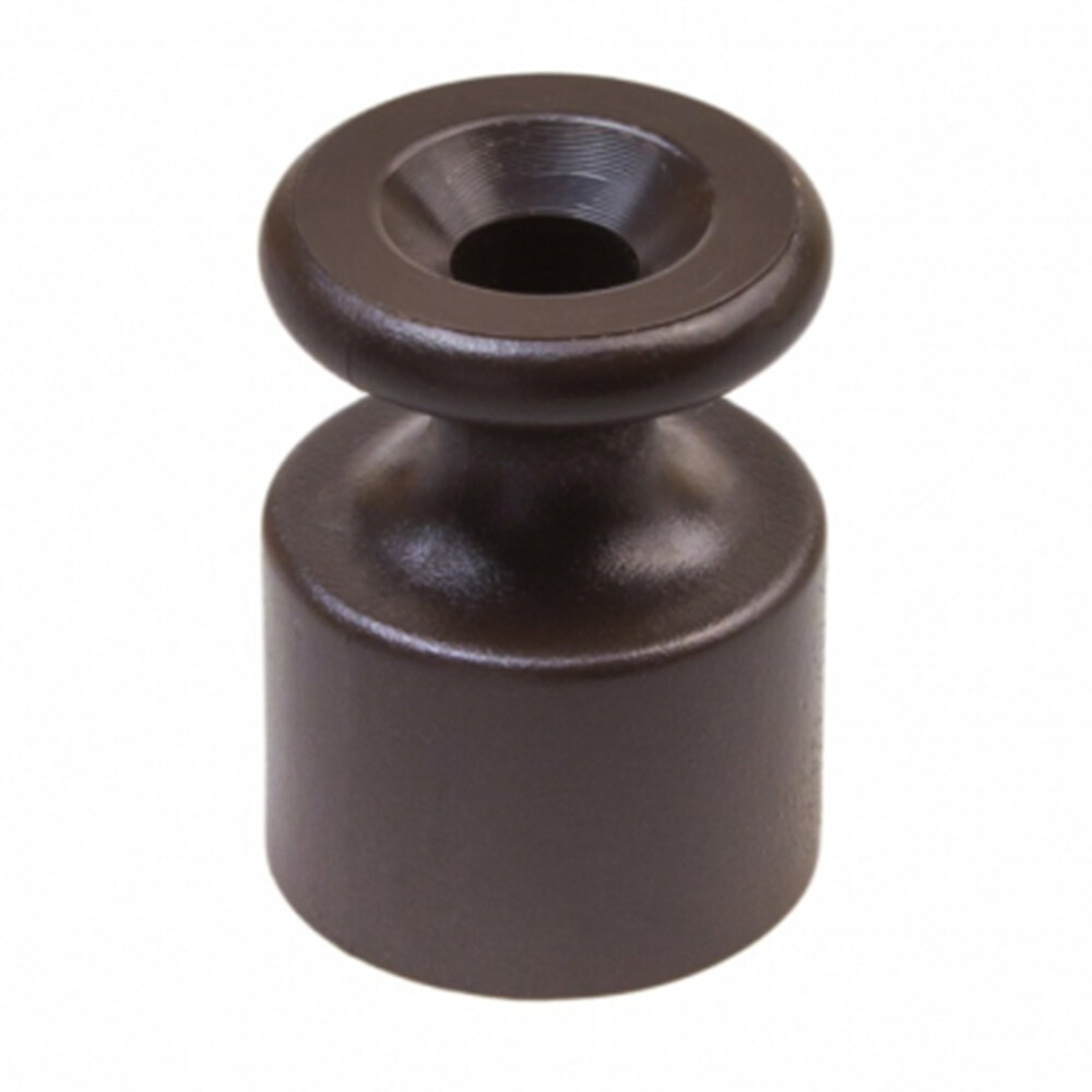 Изображение товара Пластиковый изолятор Bironi для витого провода коричневый, 100 шт.