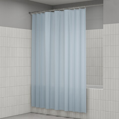 Штора для ванны Iddis Base 2000х1800 мм полиэстер голубая (BS06P18i11) - фото 3