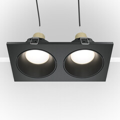 Светильник встраиваемый GU10 черный 100 Вт IP65 Maytoni Zoom (DL033-2-02B) - фото 7