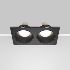 Светильник встраиваемый GU10 черный 100 Вт IP65 Maytoni Zoom (DL033-2-02B) - фото 5