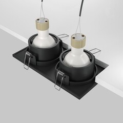 Светильник встраиваемый GU10 черный 100 Вт IP65 Maytoni Zoom (DL033-2-02B) - фото 4
