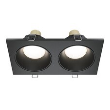 Светильник встраиваемый GU10 черный 100 Вт IP65 Maytoni Zoom (DL033-2-02B)