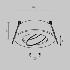 Светильник встраиваемый GU10 белый 10 Вт IP65 Maytoni Wink (DL061-GU10-W) - фото 2
