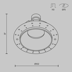 Светильник встраиваемый GU10 белый 10 Вт IP20 Maytoni Share (DL051-U-2WMG) - фото 2