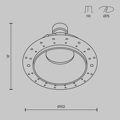 Светильник встраиваемый GU10 белый 10 Вт IP20 Maytoni Share (DL051-U-2W) - фото 4