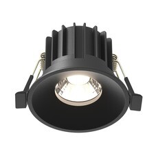 Светильник встраиваемый светодиодный черный 12 Вт 4000К IP20 Maytoni Round (DL058-12W-DTW-B)