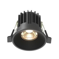 Светильник встраиваемый светодиодный черный 7 Вт 3000К IP20 Maytoni Round (DL058-7W3K-B)
