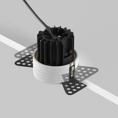 Светильник встраиваемый светодиодный латунь 7 Вт 3000К IP20 Maytoni Round (DL058-7W3K-TRS-BS) - фото 6