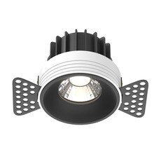 Светильник встраиваемый светодиодный черный 12 Вт 4000К IP20 Maytoni Round (DL058-12W4K-TRS-B)