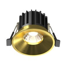 Светильник встраиваемый светодиодный латунь 12 Вт 4000К IP20 Maytoni Round (DL058-12W4K-BS)
