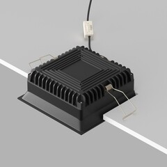 Светильник встраиваемый светодиодный черный 18 Вт 6000К IP44 Maytoni Okno (DL056-18W3-4-6K-B) - фото 4