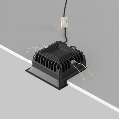 Светильник встраиваемый светодиодный черный 12 Вт 6000К IP44 Maytoni Okno (DL056-12W3-4-6K-B) - фото 4