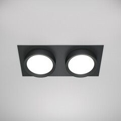 Светильник встраиваемый GX53 черный 30 Вт IP20 Maytoni Hoop (DL086-02-GX53-SQ-B) - фото 6