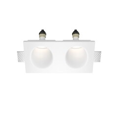 Светильник встраиваемый GU10 белый 24 Вт IP20 Maytoni Gyps Modern (DL002-WW-02-W) - фото 1