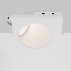 Светильник встраиваемый GU10 белый 12 Вт IP20 Maytoni Gyps Modern (DL001-WW-01-W) - фото 9