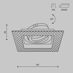 Светильник встраиваемый GU10 белый 50 Вт IP20 Maytoni Atom (DL003-01-W) - фото 2