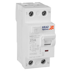 УЗО КЭАЗ DM63 OptiDin 25А 1P+N тип AC 30 мА 4,5 кА (343888)